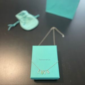 Tiffany & Co. silver L🤍VE necklace